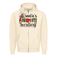 Sandshell santa's favorite secretary Zipper Hoodie - AdoDesignShop