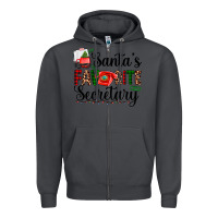 Smoke santa's favorite secretary Zipper Hoodie - AdoDesignShop