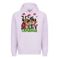 Lilac christmas three cows mooey christmas Premium Hoodie - MaliasSmallBusiness