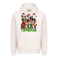 Pale Pink christmas three cows mooey christmas Premium Hoodie - MaliasSmallBusiness