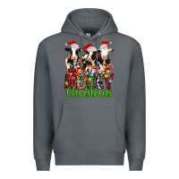 Rock christmas three cows mooey christmas Premium Hoodie - MaliasSmallBusiness