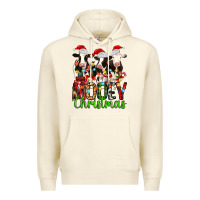 Sandshell christmas three cows mooey christmas Premium Hoodie - MaliasSmallBusiness