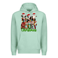 Seafoam christmas three cows mooey christmas Premium Hoodie - MaliasSmallBusiness