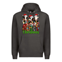Smoke christmas three cows mooey christmas Premium Hoodie - MaliasSmallBusiness