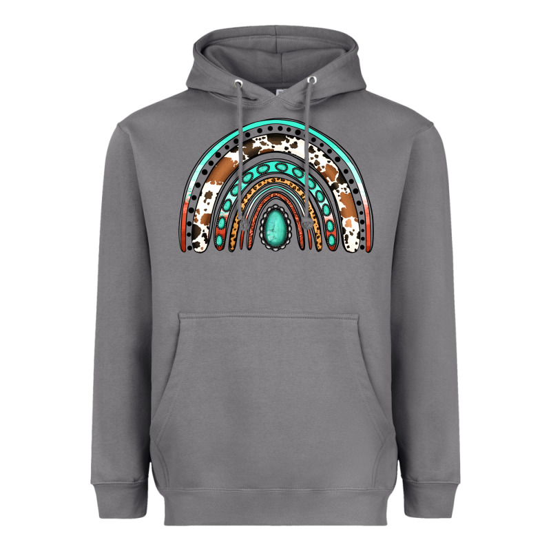 Western Rainbow Heavyweight Hoodie by Jasminsmagicworld | Teevron