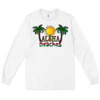 White aloha beaches Long Sleeve Tee - CowhideDigitalArt