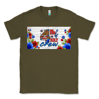 Army Green floral 4th of july crew license plate Classic Tee - HRA Design Shop