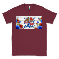 Burgundy floral 4th of july crew license plate Classic Tee - HRA Design Shop