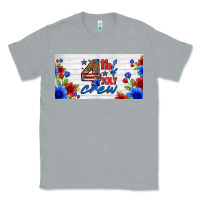Heather Grey floral 4th of july crew license plate Classic Tee - HRA Design Shop