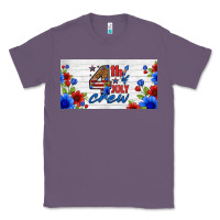 Lavender floral 4th of july crew license plate Classic Tee - HRA Design Shop