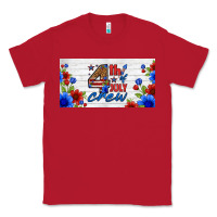 Red floral 4th of july crew license plate Classic Tee - HRA Design Shop