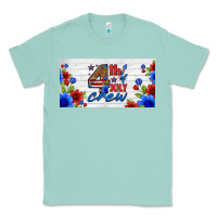 Seafoam floral 4th of july crew license plate Classic Tee - HRA Design Shop