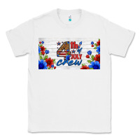 White floral 4th of july crew license plate Classic Tee - HRA Design Shop