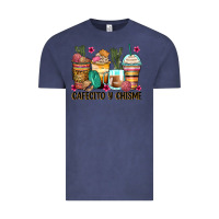 Vintage Denim cafecito y chisme coffee cups Vintage Tee - Zillion Design Studio