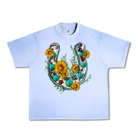 Grape Ice cowhide sunflower horseshoe Urban Heavy Tee - Zillion Design Studio