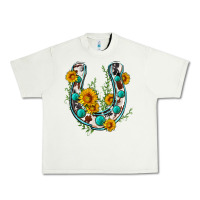 Pistachio cowhide sunflower horseshoe Urban Heavy Tee - Zillion Design Studio