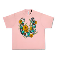 Salmon cowhide sunflower horseshoe Urban Heavy Tee - Zillion Design Studio