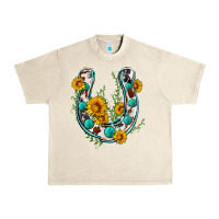 Sandshell cowhide sunflower horseshoe Urban Heavy Tee - Zillion Design Studio