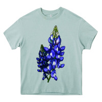 Arona Bluebonnet Flower Illustrations Heavy Core Tee - LillyAllenDesigns