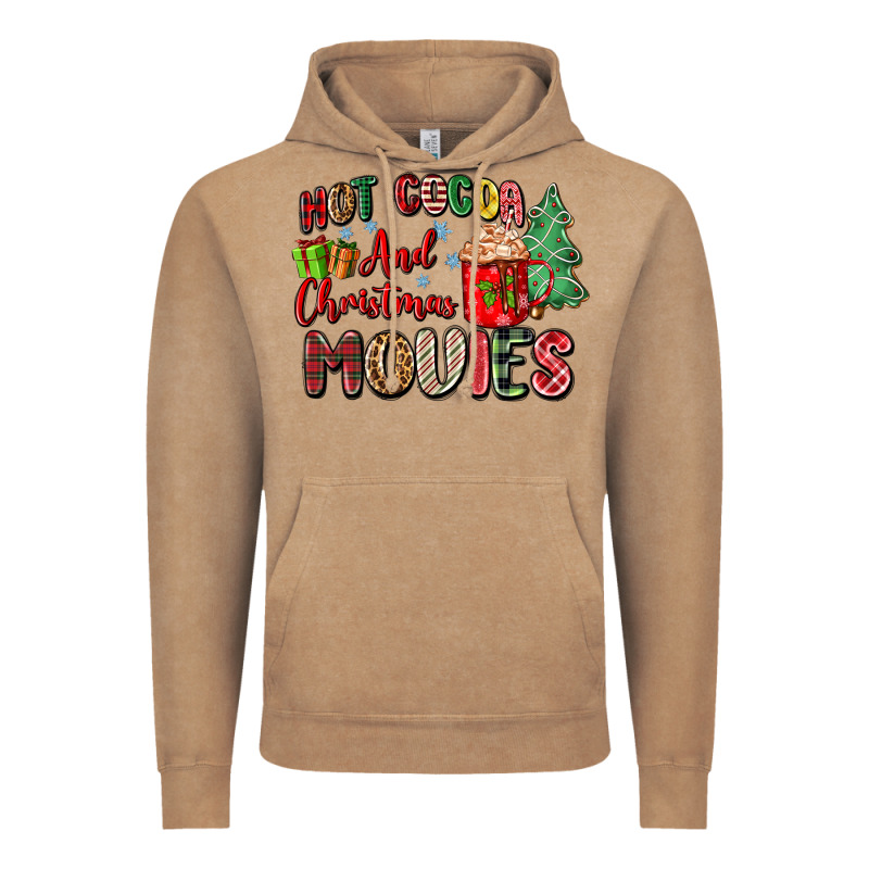 Hot Cocoa And Christmas Movies Vintage Hoodie by Zillion Design Studio | Teevron