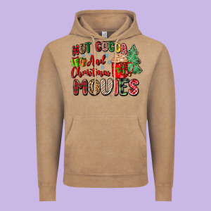Hot Cocoa And Christmas Movies Vintage Hoodie Designed By Zillion Design Studio