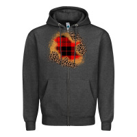 Charcoal Heather christmas patch Zipper Hoodie - JahusDesignShop