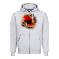 Heather Grey christmas patch Zipper Hoodie - JahusDesignShop