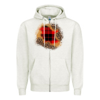 Oatmeal Heather christmas patch Zipper Hoodie - JahusDesignShop