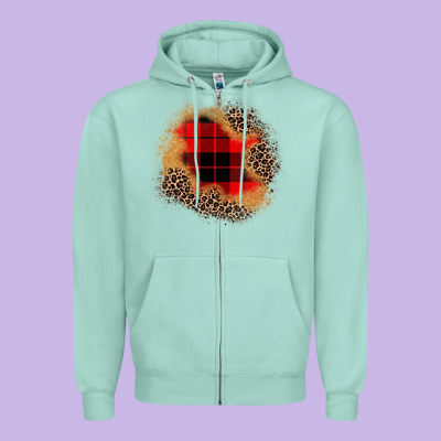 Christmas Patch Zipper Hoodie Designed By Jahusdesignshop