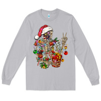 Moon Dust Christmas lights and skeleton Long Sleeve Tee - FaDigitalArtStudio