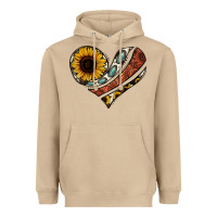 Mushroom western sunflower cowhide  heart Heavyweight Hoodie - Jasminsmagicworld