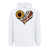 White western sunflower cowhide  heart Heavyweight Hoodie - Jasminsmagicworld