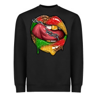 Black juneteenth day lips Heavyweight Sweatshirt - texasbilliewilder