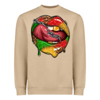Juneteenth Day Lips Heavyweight Sweatshirt | Teevron