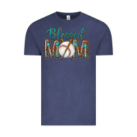 Vintage Denim western blessed mom with baseball Vintage Tee - texasbilliewilder