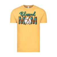 Vintage Mustard western blessed mom with baseball Vintage Tee - texasbilliewilder