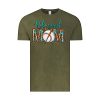 Vintage Olive western blessed mom with baseball Vintage Tee - texasbilliewilder