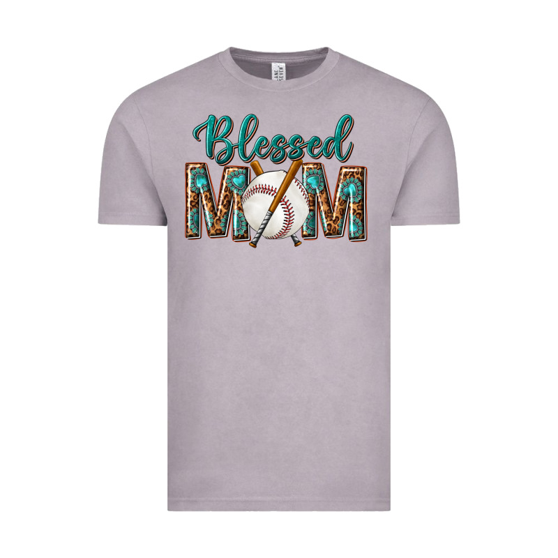 Western Blessed Mom With Baseball Vintage Tee by texasbilliewilder | Teevron