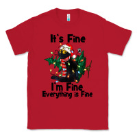 Red It's Fine I'am Fine Everything Is Fine Classic Tee - FaDigitalArtStudio