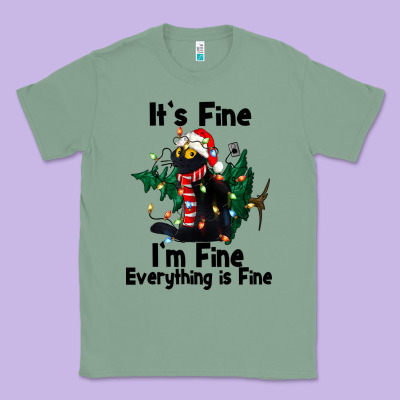 It's Fine I'am Fine Everything Is Fine Classic Tee Designed By Fadigitalartstudio