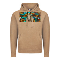 Vintage Coffee Horse With Sunflowers Aztec And Cowhide Vintage Hoodie - RanaPortraitStore