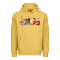 Antique Gold christmas coffee Premium Hoodie - MaliasSmallBusiness