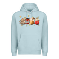 Blue Mist christmas coffee Premium Hoodie - MaliasSmallBusiness