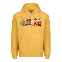Mustard christmas coffee Premium Hoodie - MaliasSmallBusiness