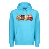 Ocean Blue christmas coffee Premium Hoodie - MaliasSmallBusiness