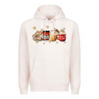 Pale Pink christmas coffee Premium Hoodie - MaliasSmallBusiness