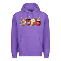 Purple christmas coffee Premium Hoodie - MaliasSmallBusiness