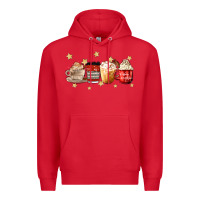 Red christmas coffee Premium Hoodie - MaliasSmallBusiness