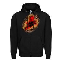 Black christmas patch Zipper Hoodie - JahusDesignShop