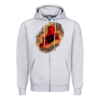 Heather Grey christmas patch Zipper Hoodie - JahusDesignShop